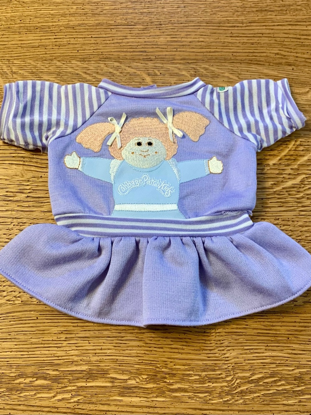 Vintage Cabbage Patch Kids Doll Purple Portrait Dress